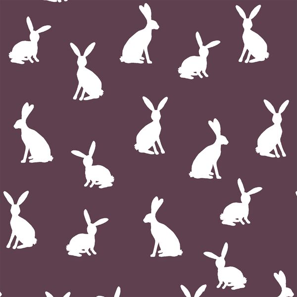 Cottontail Silhouette in Raisin