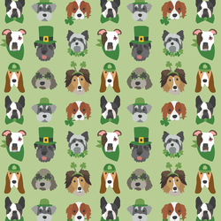 Irish Pups in Lucky Green