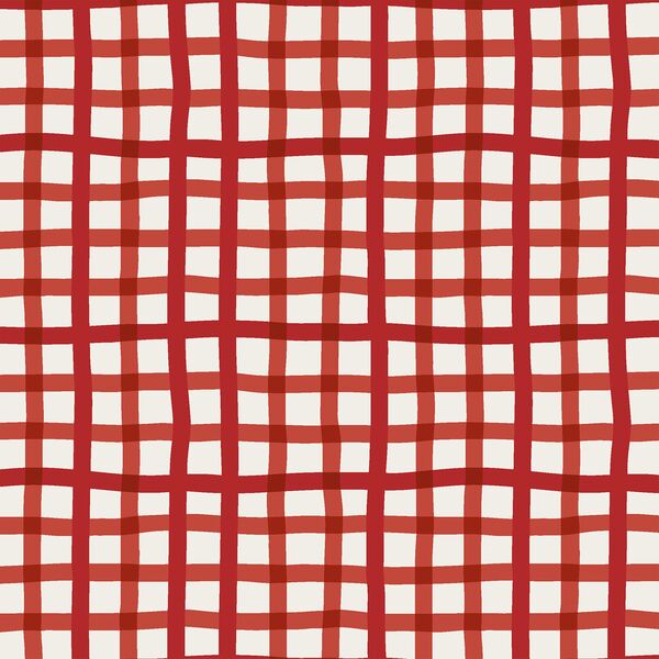 Winter Gingham in Christmas Red