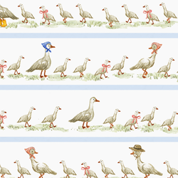 Goose Parade in Blue