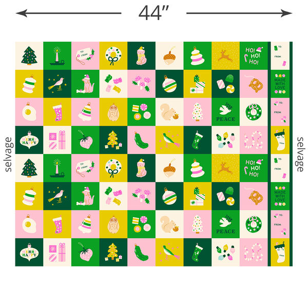 Merry Happy Panel in Verdant