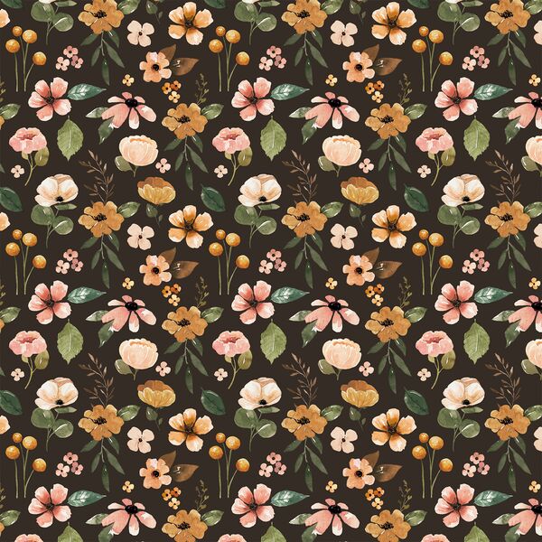 Garden Florals in Umber
