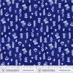 Painted Florals in Royal