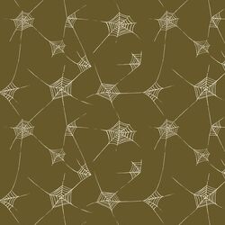 Spiderwebs in Olive Green