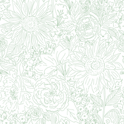 Paperie in Green as Grass on White