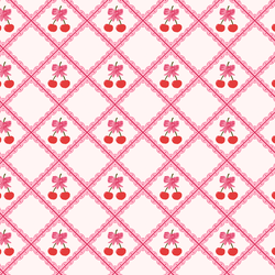 Coquette Cherry Tile in Pink