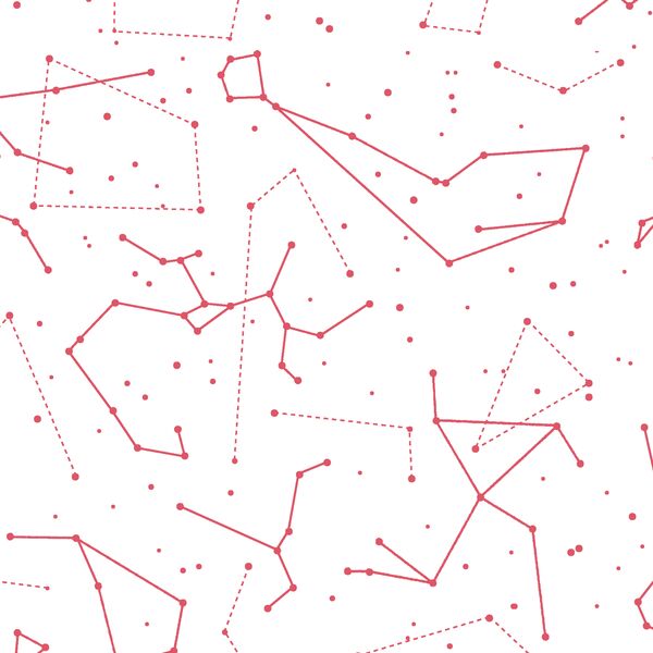 Star Charts in Passion on White