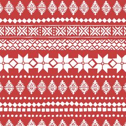 Fair Isle Sweater in Dark Geranium