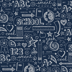 Doodles in Navy