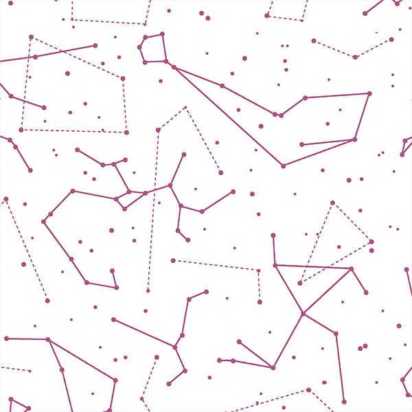 Star Charts in Azalea on White
