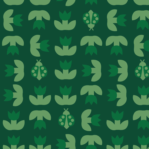 Ladybird and Tulip in Green