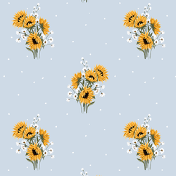 Helianthus Bouquet in Light Blue