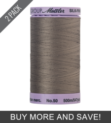 Khaki (9104-1228) - Silk Finish Cotton 50wt - 547 Yards (2 Pack)