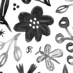 Grand Flutter Floral in Pewter