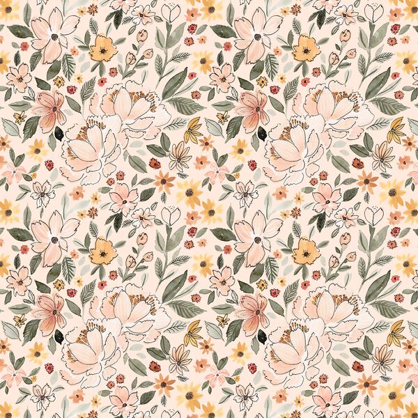 Small Amelia Floral in Apricot