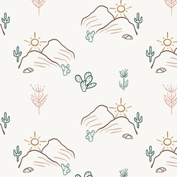 Desert Landscape in Bone