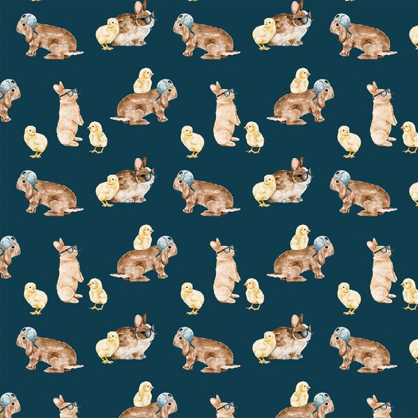 Little Cool Bunnies and Chicks in Navy