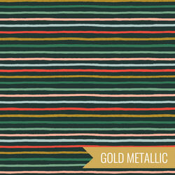 Festive Stripe in Evergreen Metallic