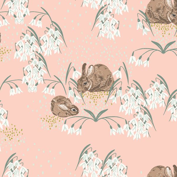 Large Gentle Bunnies in Pale Peach