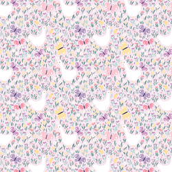 Geese and Butterflies in Pink