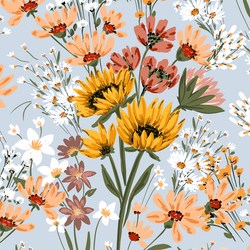Large Vintage Bouquet in Light Blue