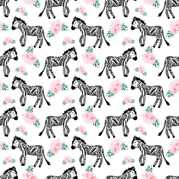 Little A Zebra Garden in Pink