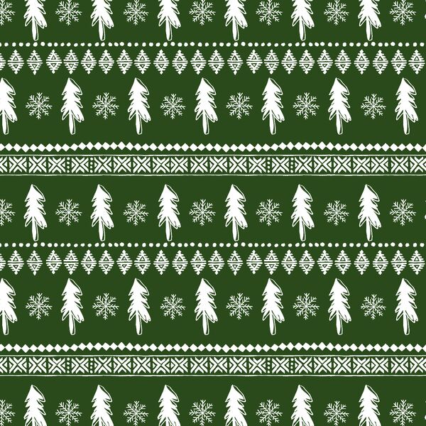 Little Festive Sweater in Holly Green