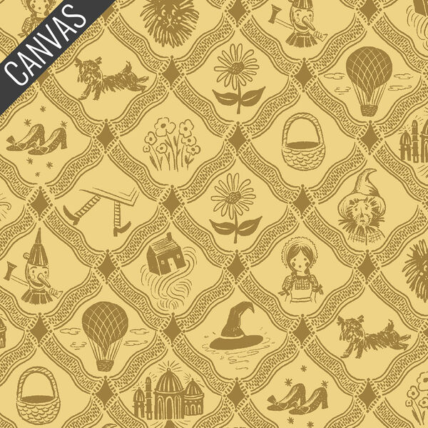 Argyle Canvas in Yellow