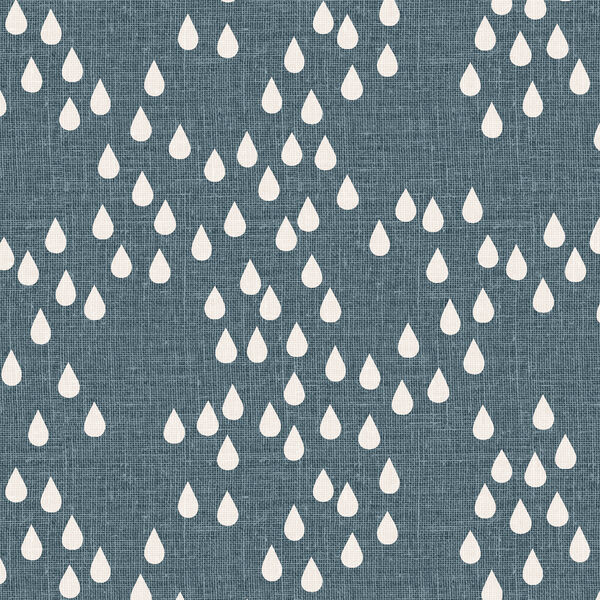 Rain Drops in Mid Teal