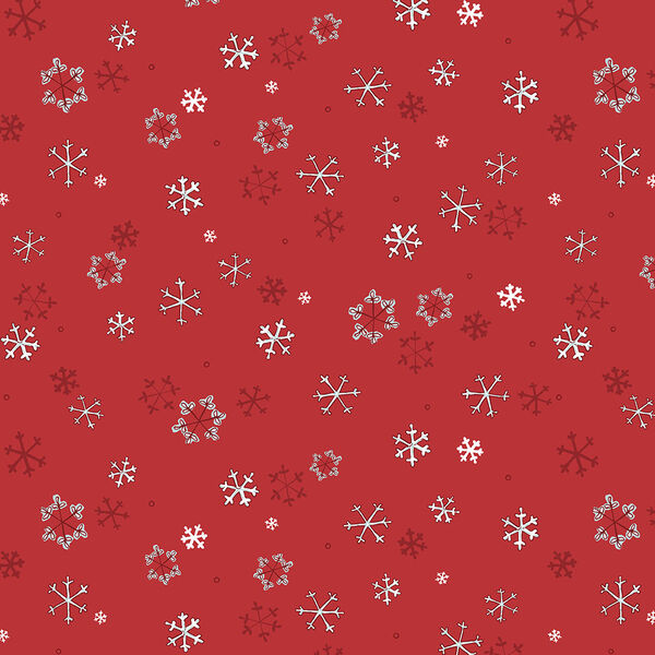 Snowflakes in Light Red