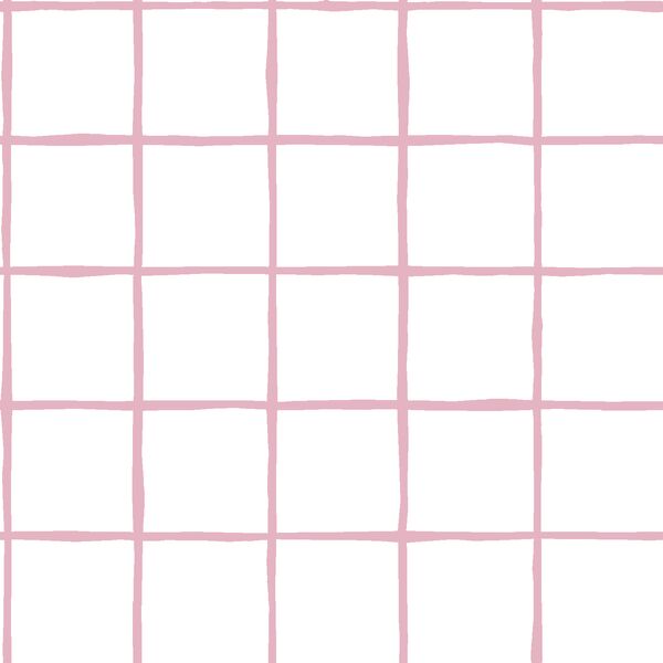 Windowpane in Carnation on White
