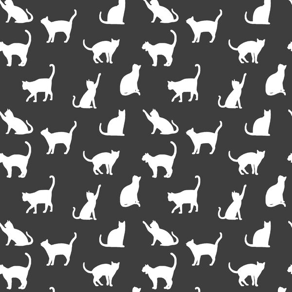 Cat Silhouette in Onyx