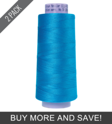 Caribbean Blue (9150-1394) - Silk Finish Cotton 50wt - 2000 Yards (2 Pack)