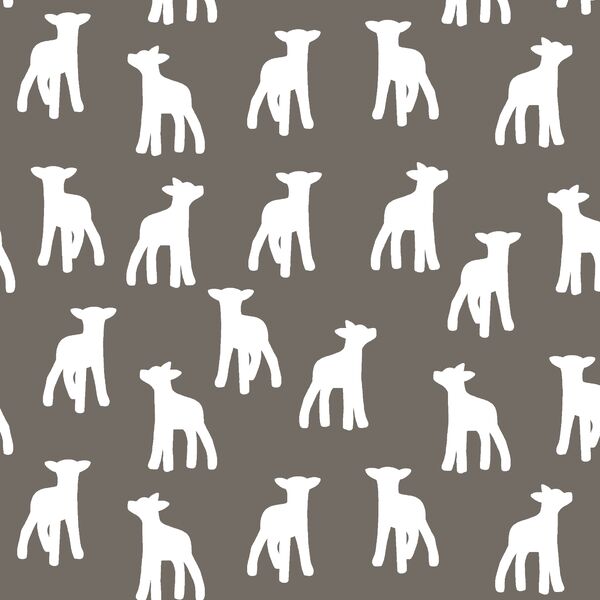 Lamb Silhouette in Stone
