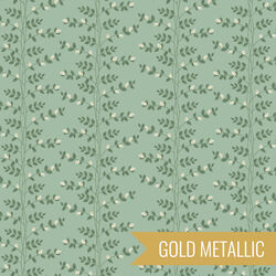 Climbing Vines in Sage Metallic
