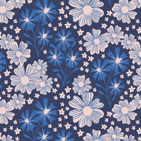 Garden in Evening Blue