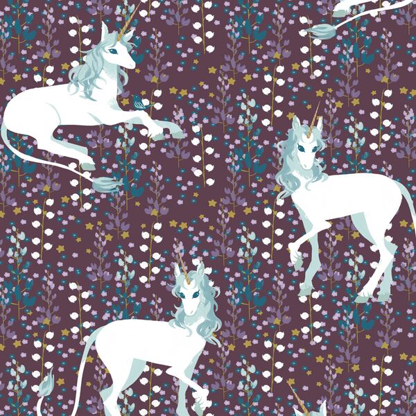 A Unicorn Meadow in Raisin