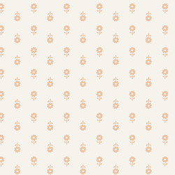 Folk Daisy Blockprint in Sweet Almond Creme