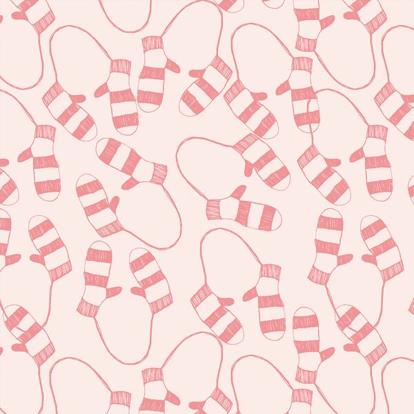 Mittens in Pale Pink