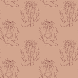 Cowgirl Boot Sketch in Wildflower Pink