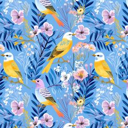 Flock in Clear Blue