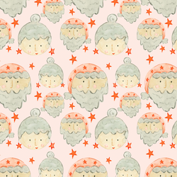 Mr. and Mrs. Claus in Light Peach