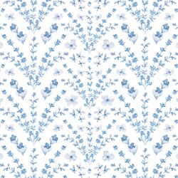 Ornate Sprigs in Sky Blue