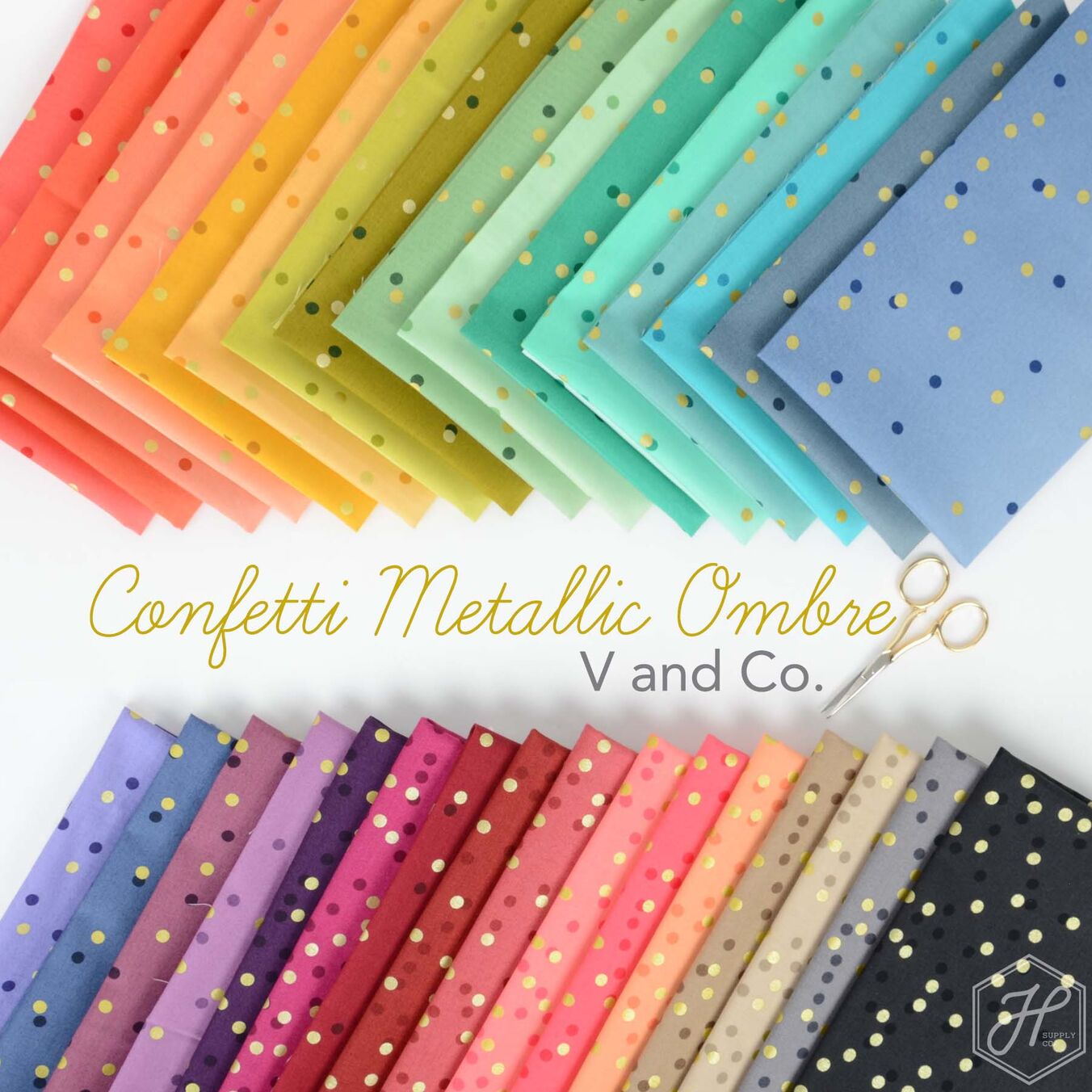 Ombre Confetti Metallic Poster Image
