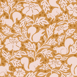 Squirrels and Acorns in Mustard