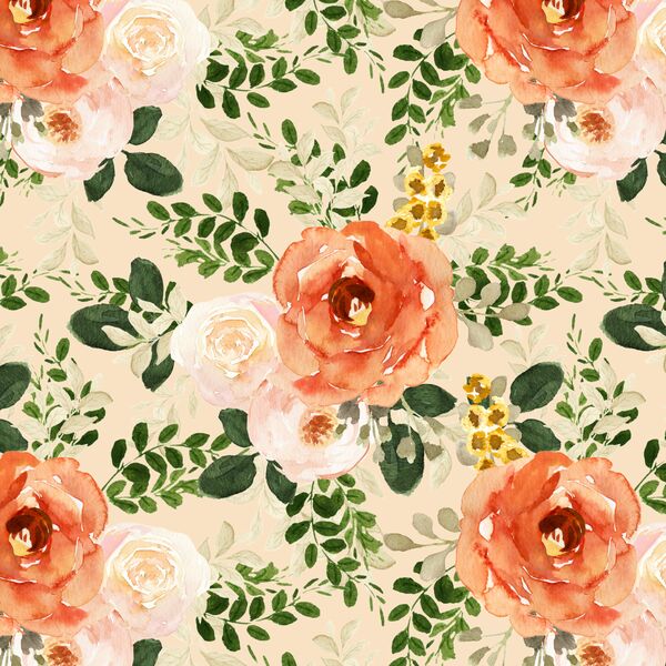 Autumn Garden in Peach