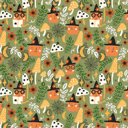 Cottagecore Pumpkins in Green Apple