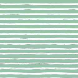 Spring Stripe in Green Willow on White