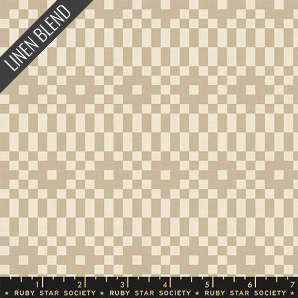 Bitmapped Linen in Khaki