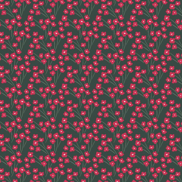 Woodland Bloom in Pine Green